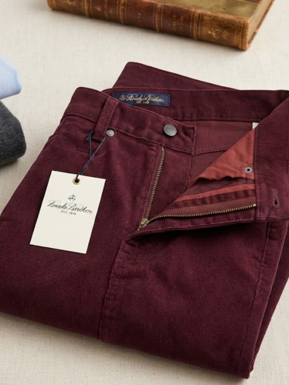Brooks Brothers Burgundy Wine Corduroy Pants Size 8